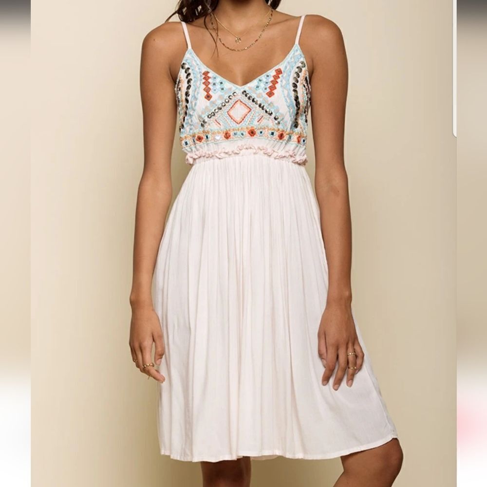 RAGA NWT Baja sunset backless mini dress